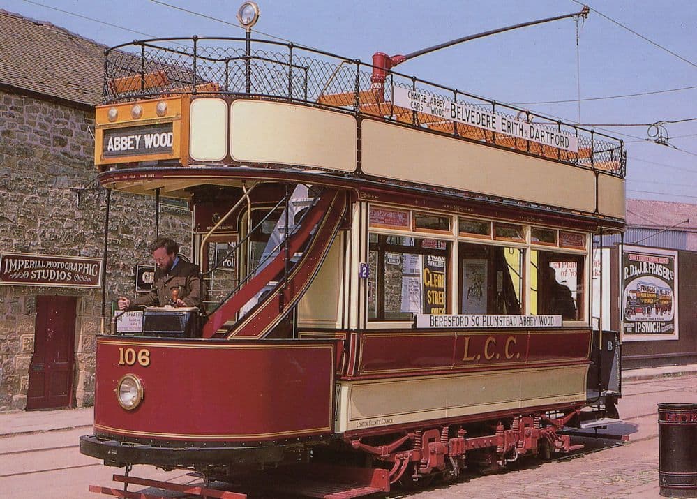 Tramcar No 106 1903 Built Bus Tram To Abbey Wood London Postcard