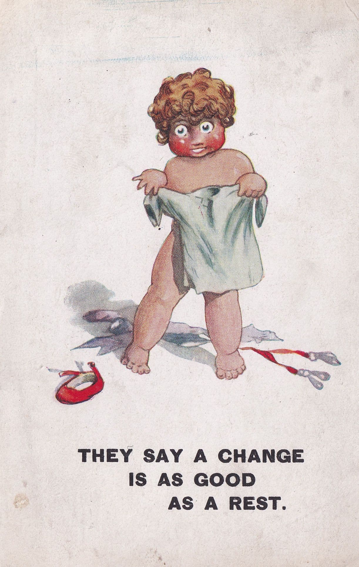 Transgender Cross Dressing Change WW1 Antique Comic Postcard