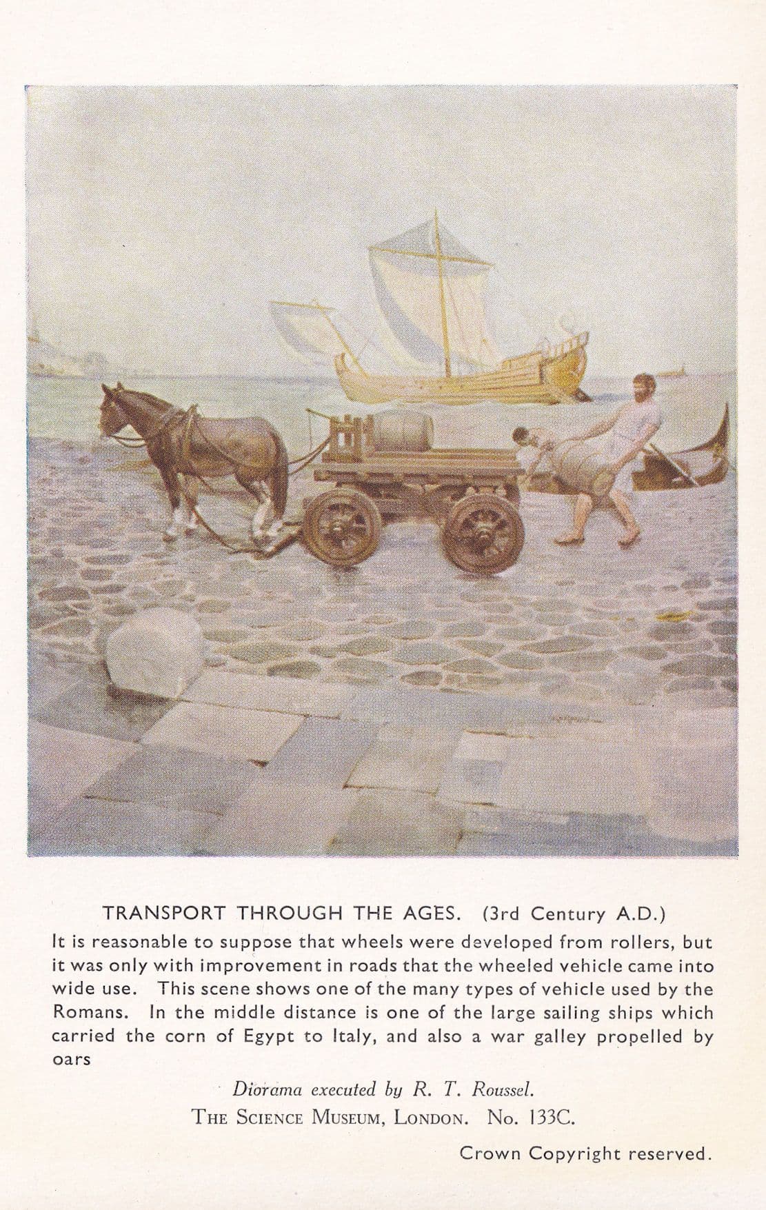 Transport Through The Ages 3rd Century Roman Ships Postcard