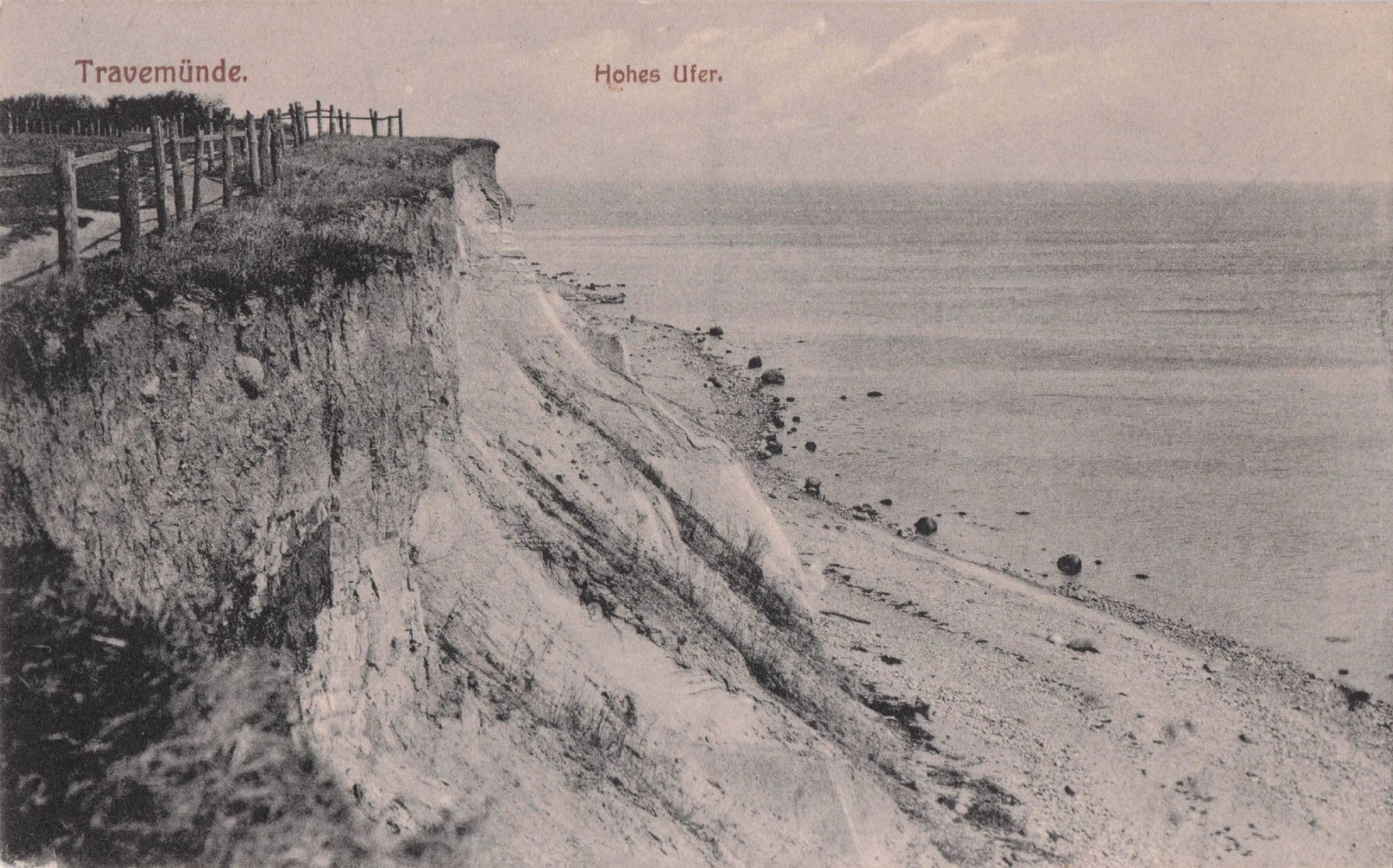 Travemunde Hohes Ufer German Antique Postcard