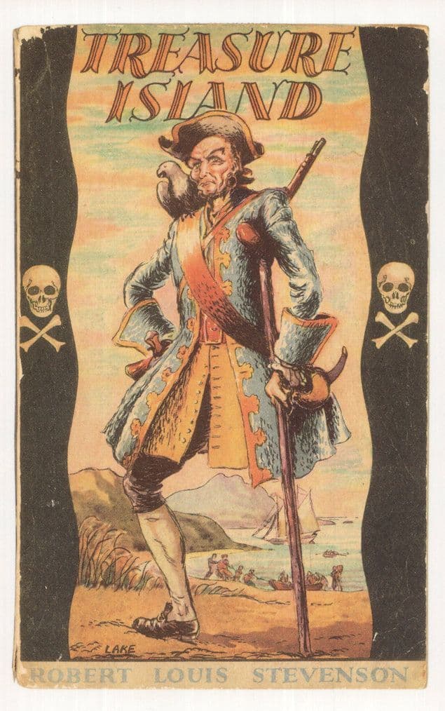 Treasure Island RL Stevenson 1946 Puffin Book Postcard