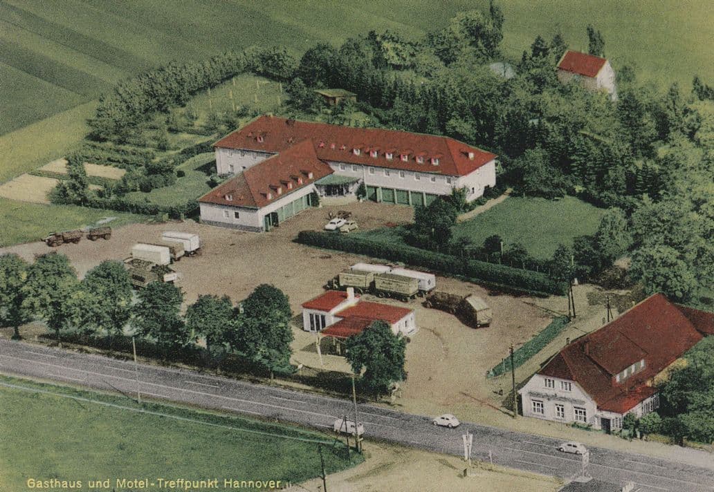 Treffpunkt Motel Hotel Hannover German Aerial Postcard