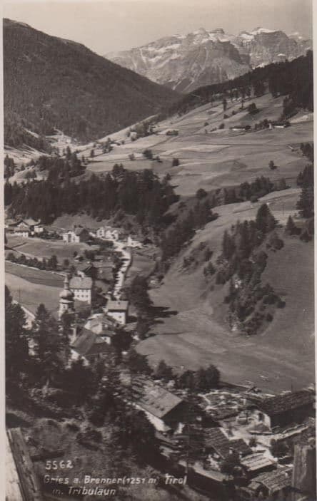 Tribulaun Brenner A Gries Austrian Alps Old Postcard