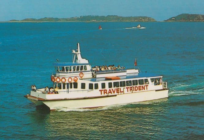 Trident V Charter Company Ferry Guersey Channel Islands Postcard