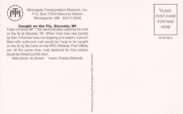 Triple Combine NP 1102 Train Minnesota Transport Museum Postcard