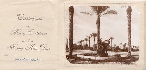 Tripoli Africa Antique Postcard Style Christmas Card & Photo