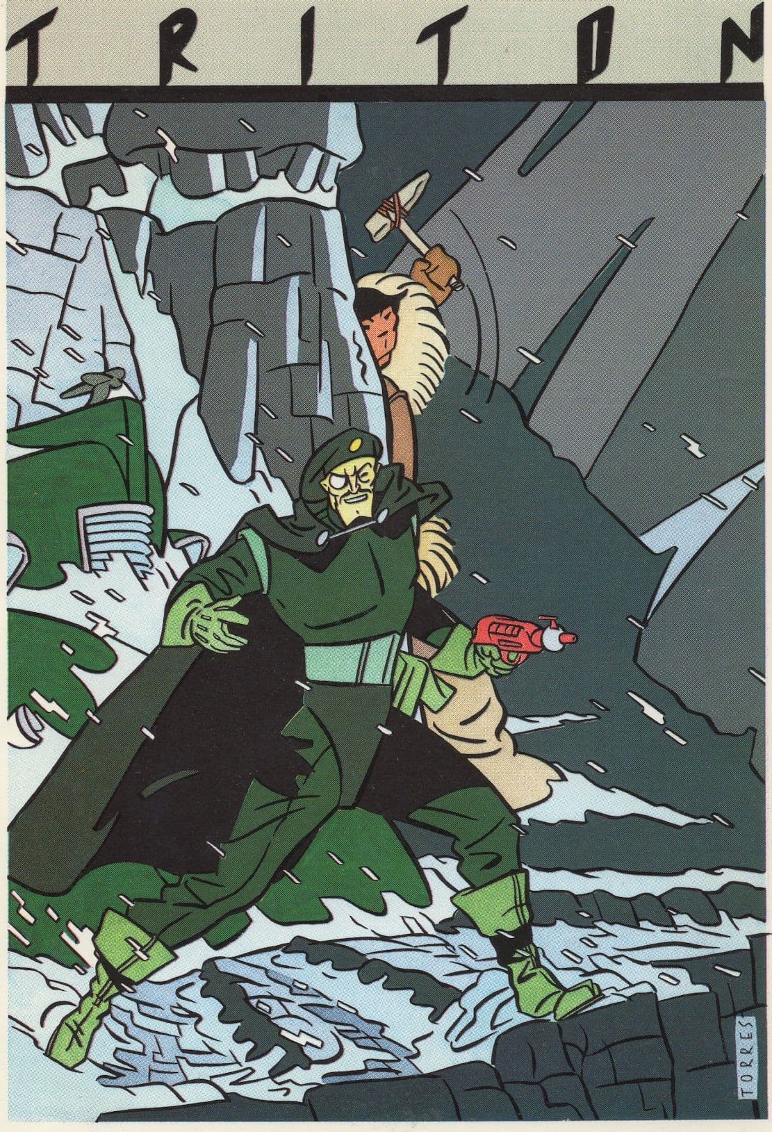 Triton Daniel Torres Spanish Spain Comic Book Rare Postcard