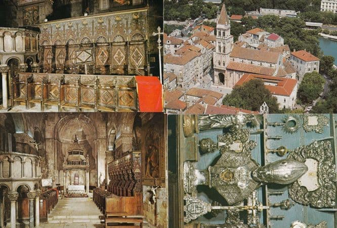 Trogir Tourists Aerial Restaurant Terrace 4x Rumamia Postcard s