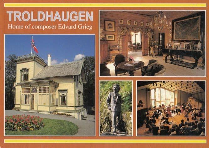 Troldhaugen Home House Of Edward Grieg Claassical Composer Postcard
