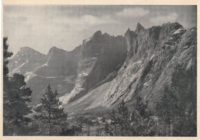 Trolltindene Romsdal Norway Real Photo Postcard