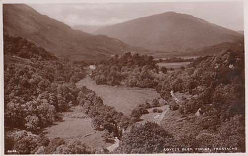 Trossachs Lovely Glen Finlas Antique Real Photo Postcard