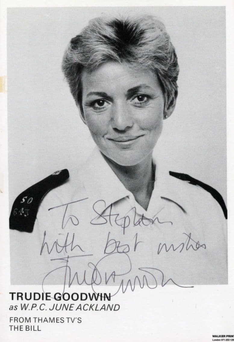Trudie Goodwin The Bill Hand Signed Cast Card Photo
