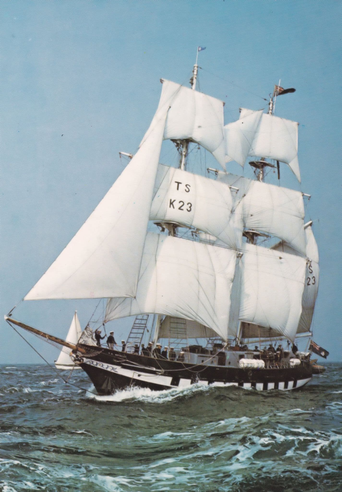 TS Royalist Ship Sea Cadet Princess Anne 1970s Postcard