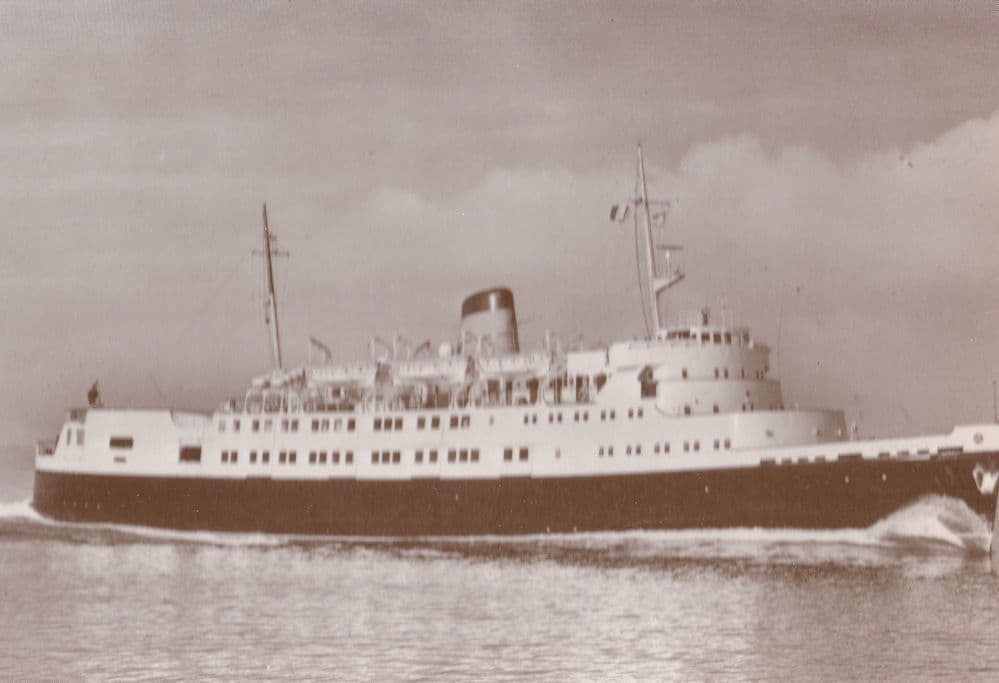 TSS Ben My Chree V Ship Sea Trials Isle Of Man Real Photo Postcard