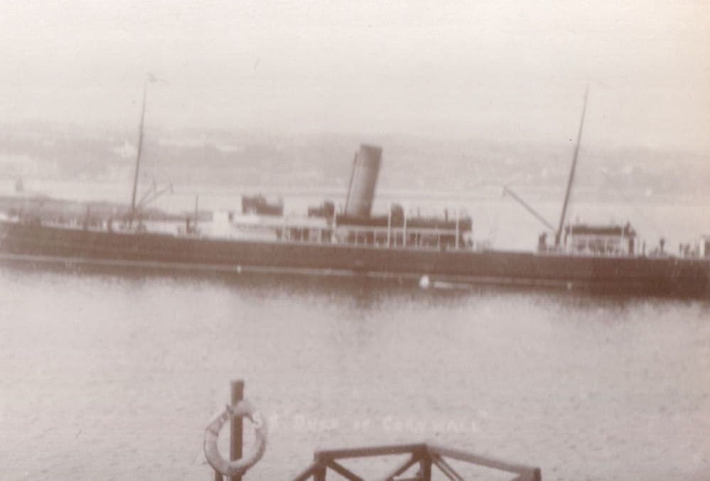 TSS Rushen Castle Ship at Douglas Harbour Isle Of Man Postcard