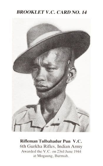 Tulbahadur Pun 6th Gurkha Rifles Indian Army WW2 Victoria Cross Postcard