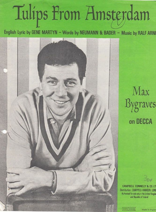 Tulips From Amsterdam Max Bygraves 1940s Sheet Music