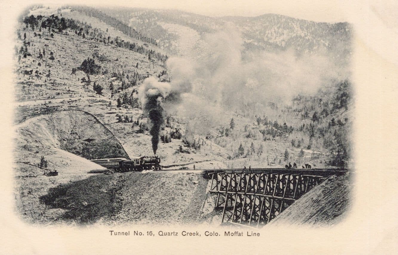 Tunnel 16 Quartz Creek Colorado News Company USA Old Postcard