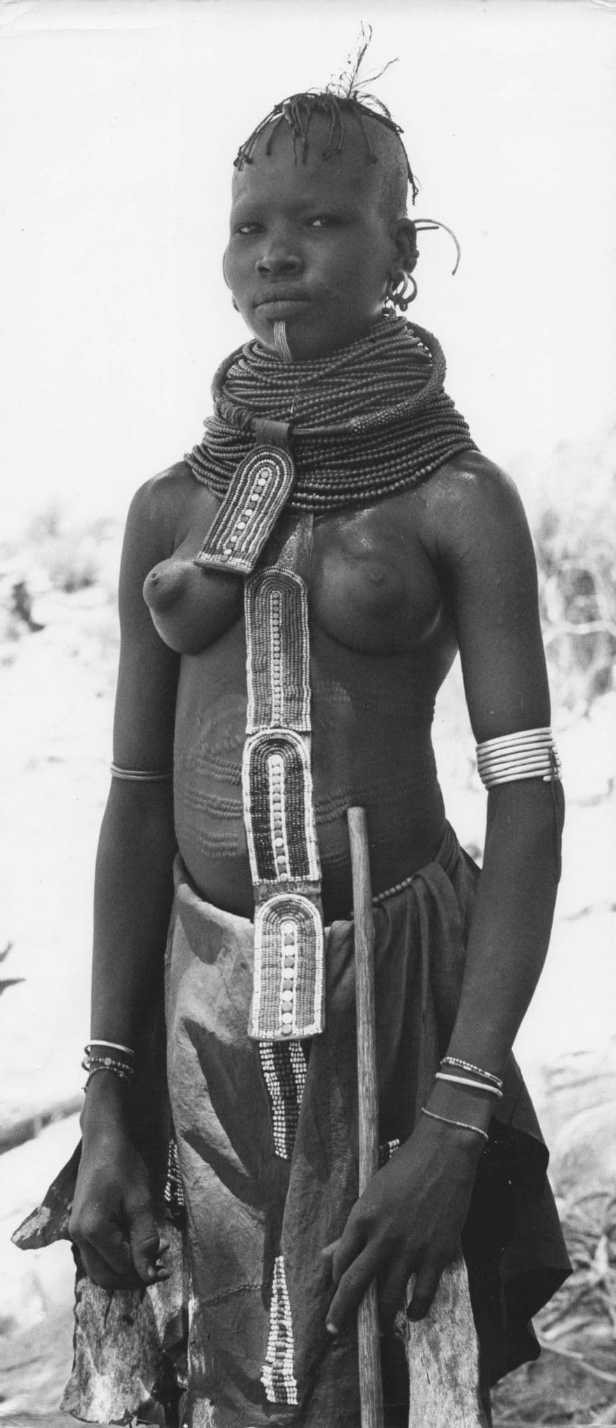 Turkana Kenya Girl African Long Original Press Photo