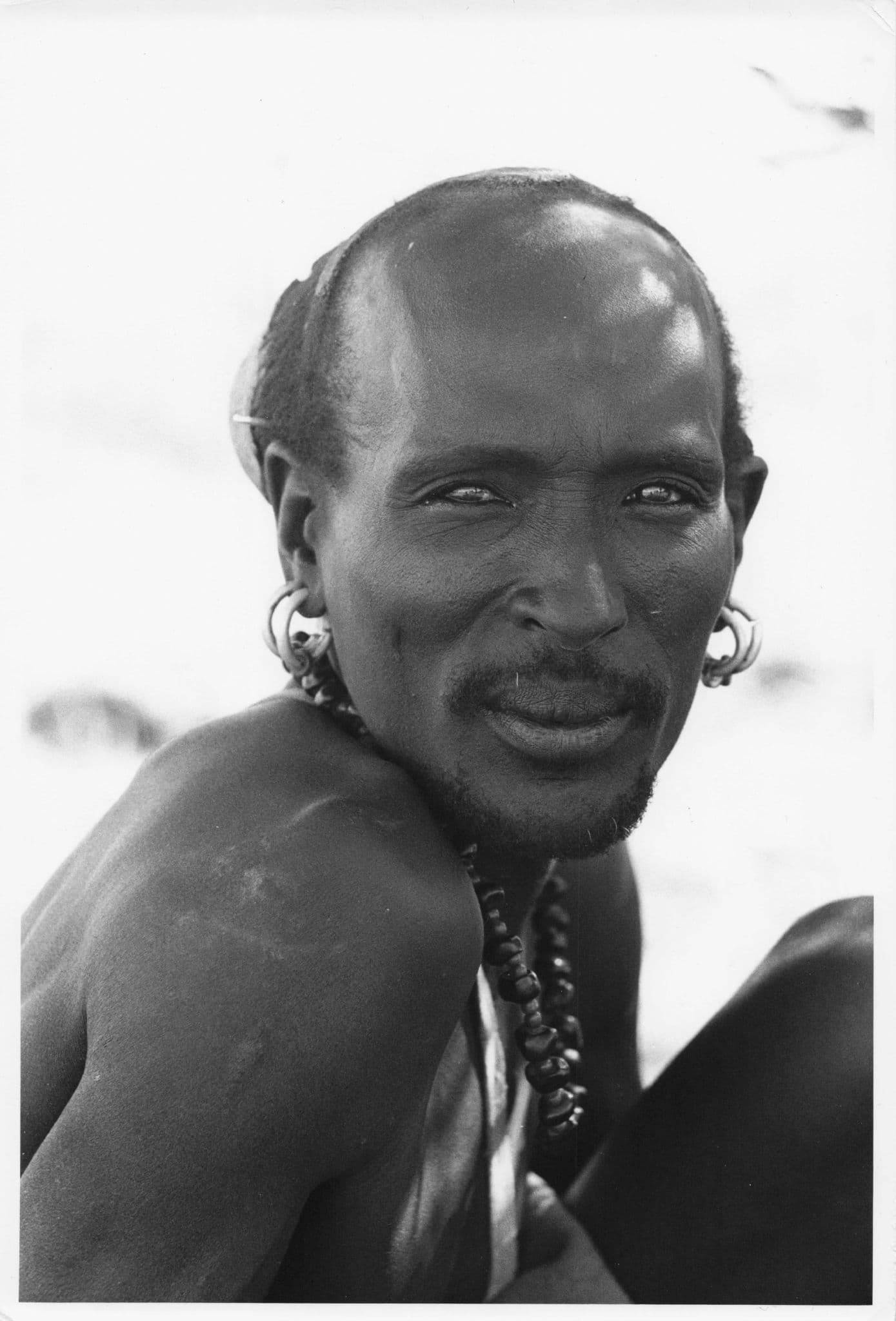 Turkana Married Man with Mystery Eyes 9x7 Kenya African Press Photo
