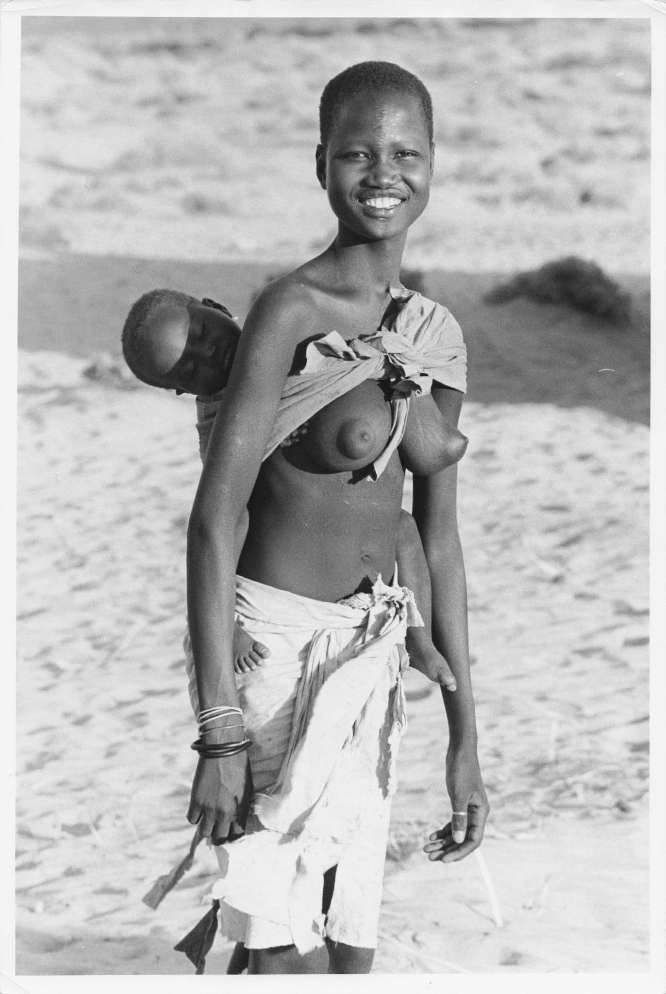 Turkana Woman Carrying New Born Baby Kenya Africa Old 9x7 Photo