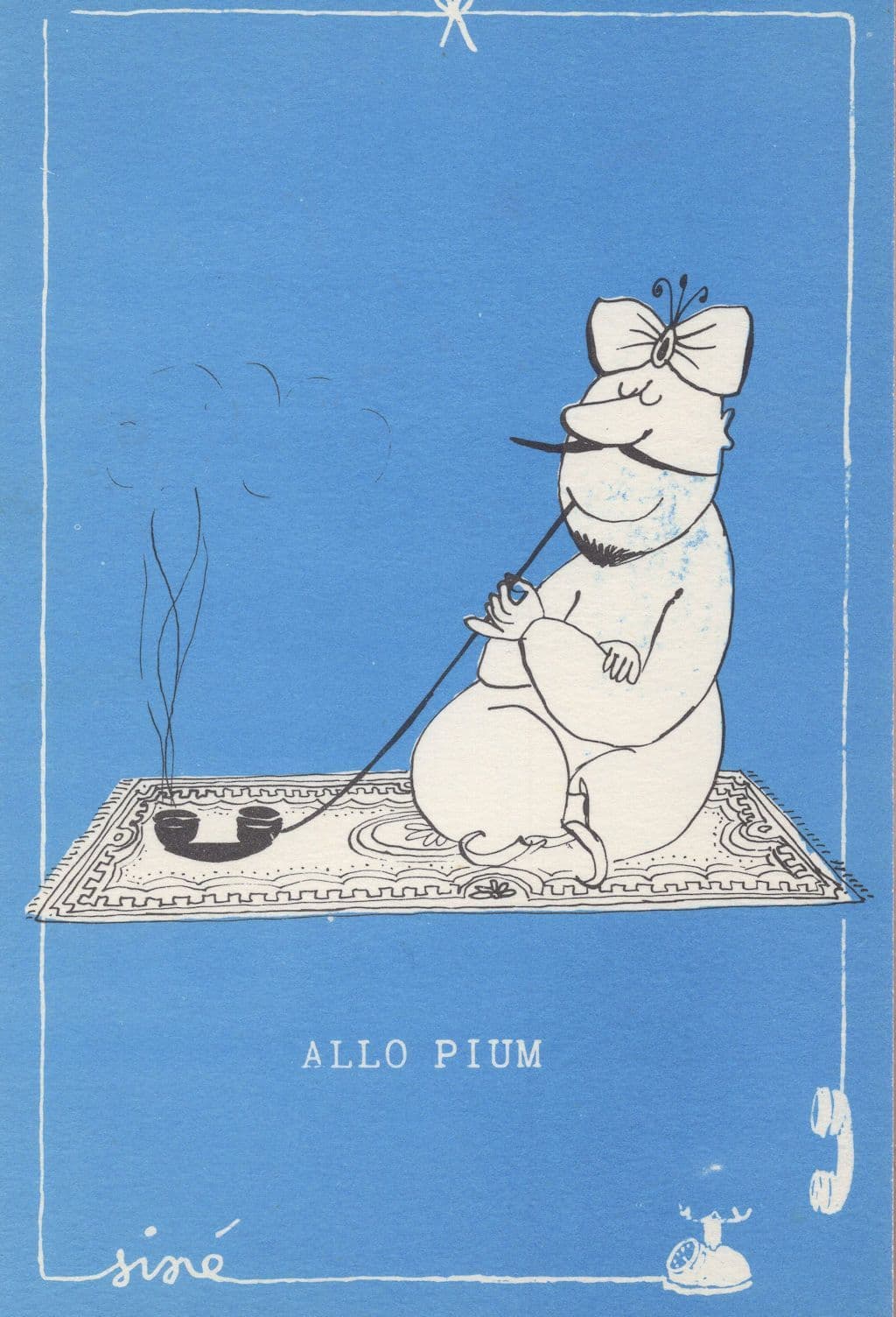 Turkish Telephone Snake Charmer Comic French Phone Postcard