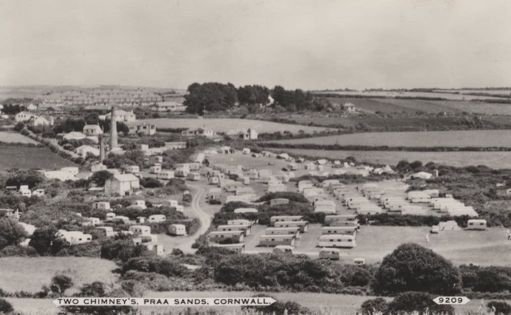Two Chimneys Caravan Park Praa Sands Cornwall Postcard
