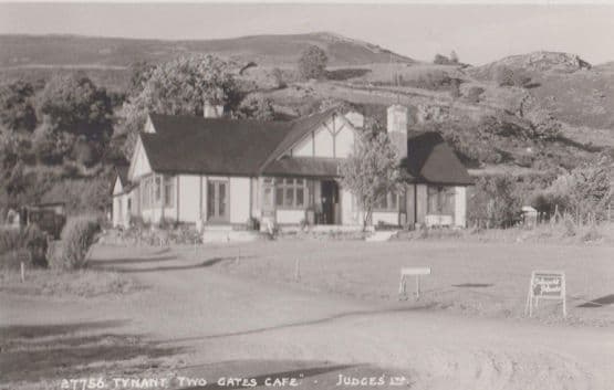 Tynant Two Gates Cafe We Had Tea Here Welsh Vintage Postcard
