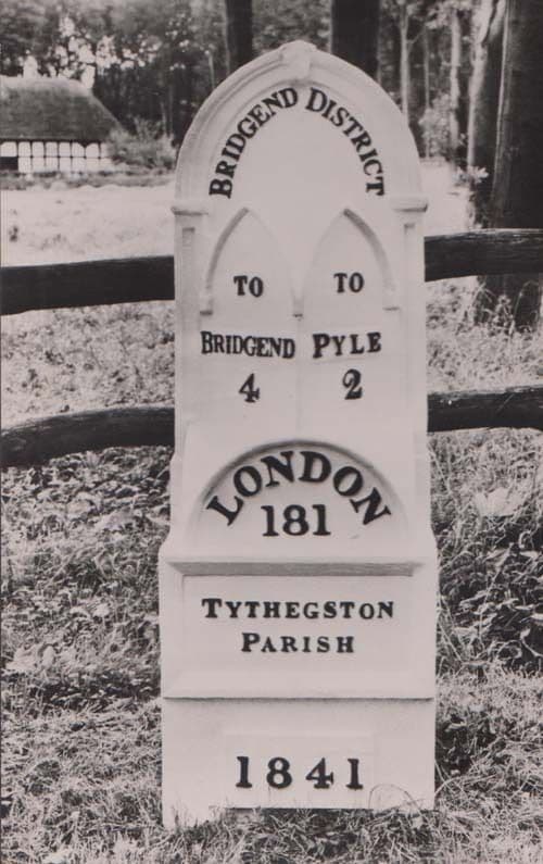 Tythegston Parish Victorian 1941 Welsh Tombstone Grave Real Photo Postcard