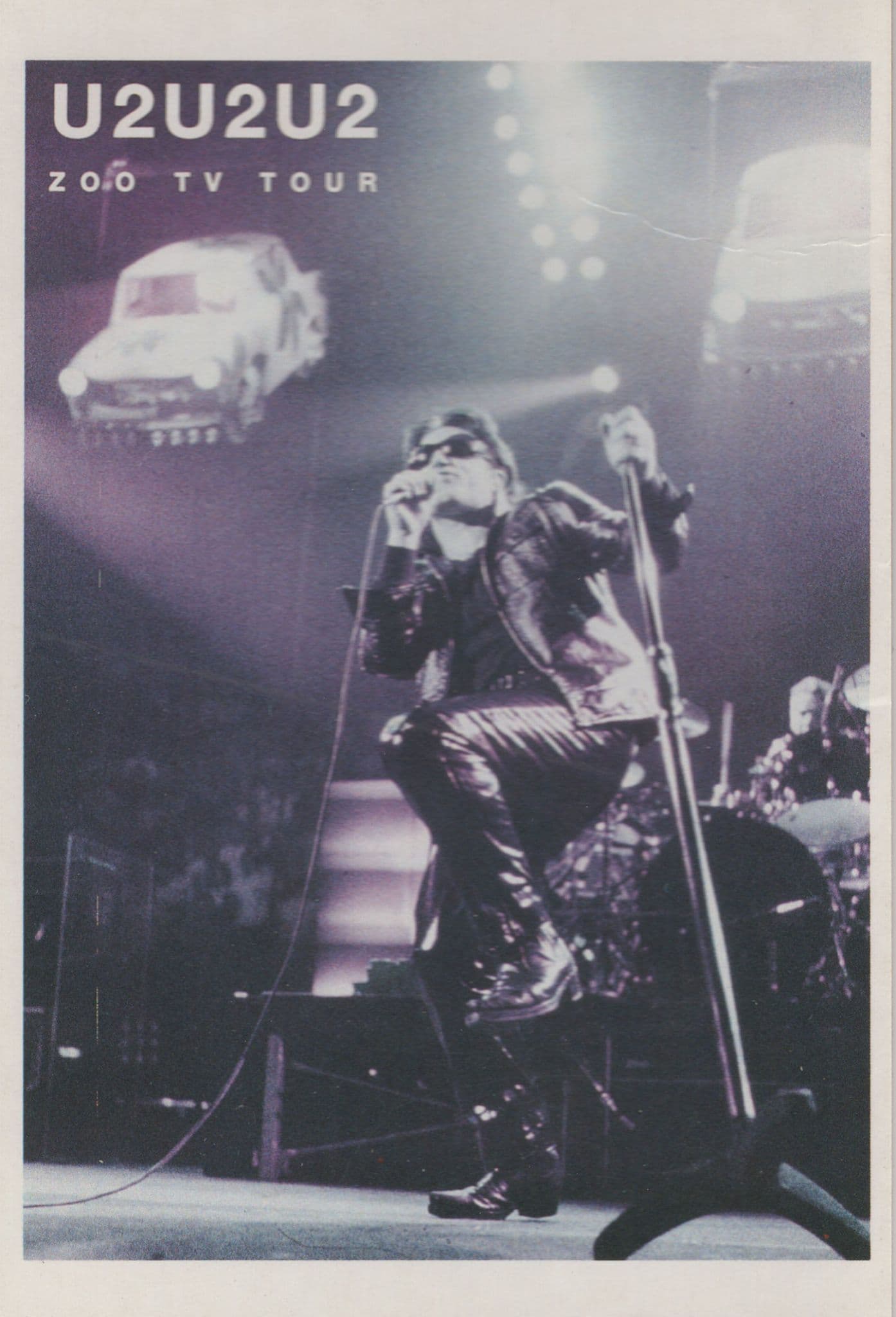 U2 Bono Live Stadium Concert Zoo TV Tour Poster Postcard