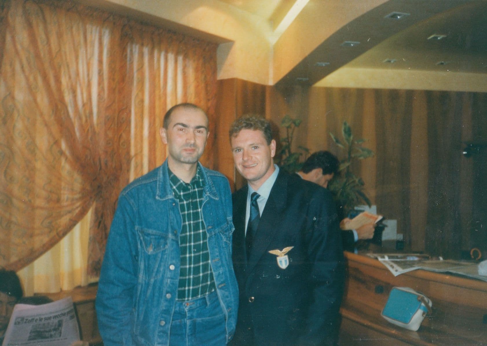 Udinese Vs Lazio 1992 Paul Gascoigne Giovanni Silva de Oliveira Football Postcard