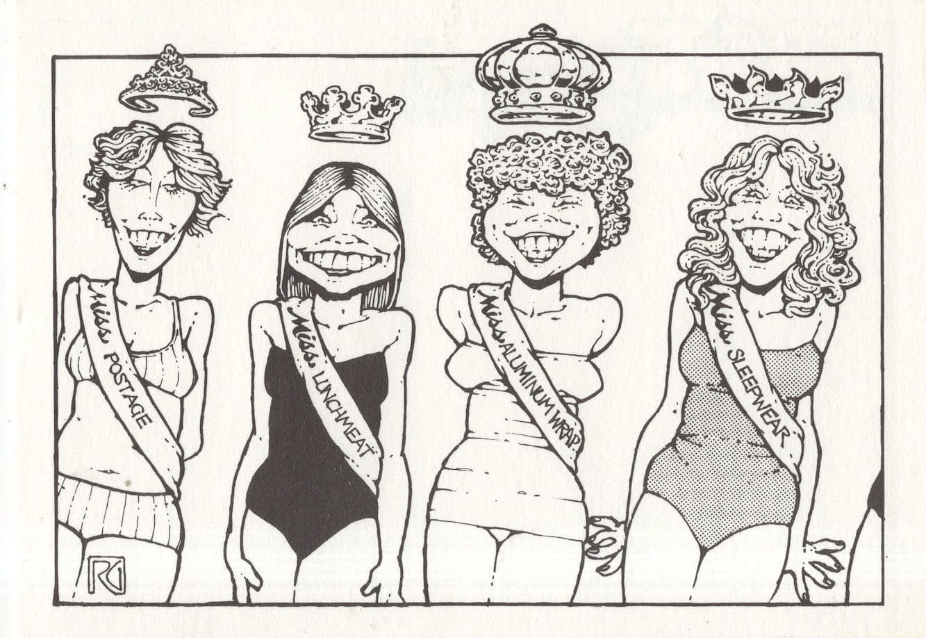 Ugly Beauty Queen Parade Miss Lunchmeat etc Rare Postcard