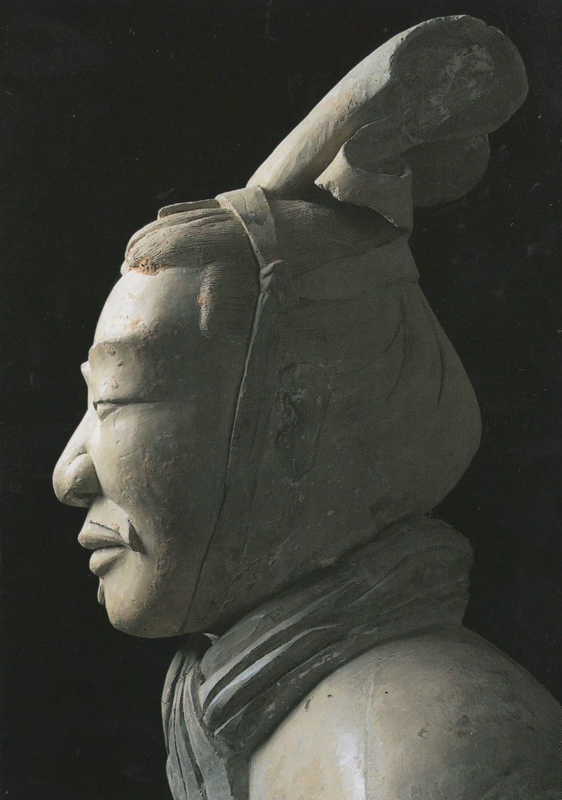 Unarmoured Chinese Military General Terracotta Statue Postcard