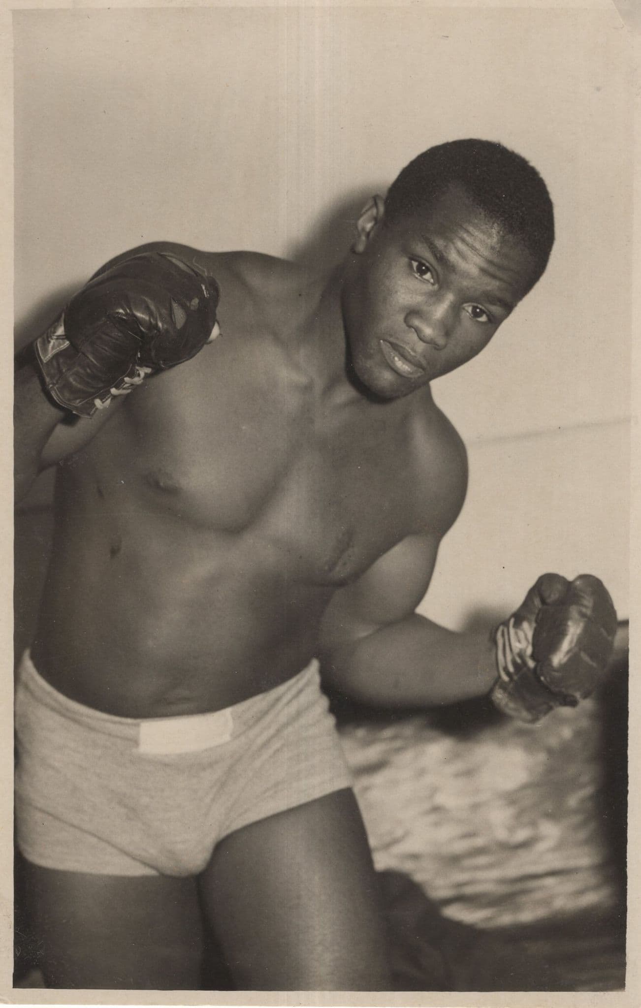 Unidentified African Rare 1960s Boxer Old Boxing Publicity Photo