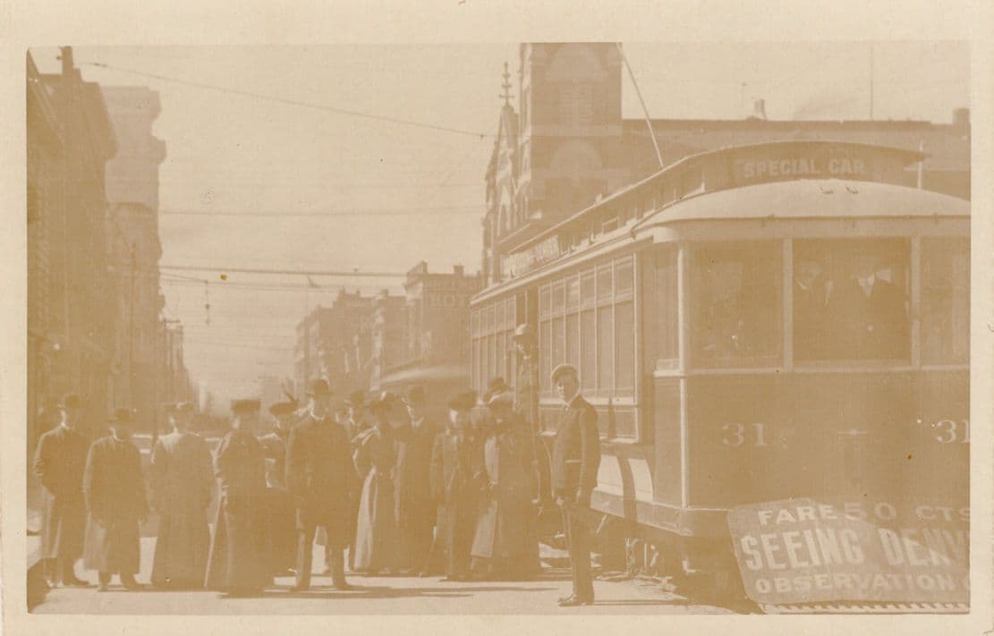 Unidentified Antique USA Canadian Observation Car Old Photo Postcard
