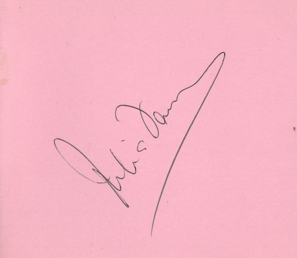 Unidentified Ballerina Ballet Hand Signed Autograph Page