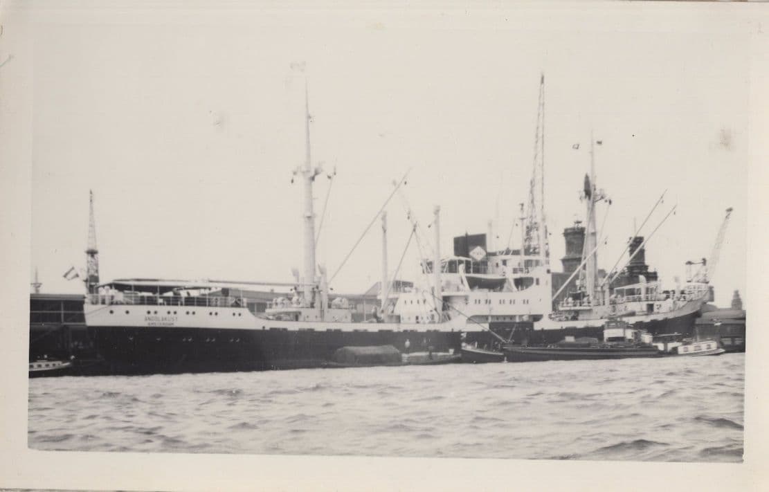Unidentified Dutch Ship Angll Akust Vintage Rare Photo