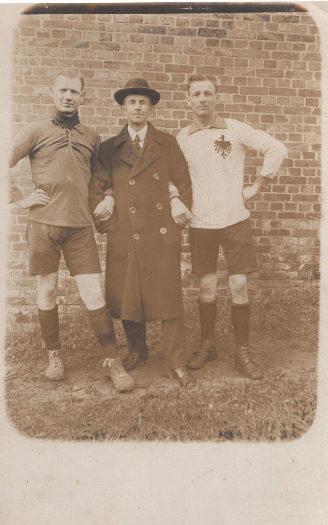 Unidentified German International Football Player 1900s RPC Postcard