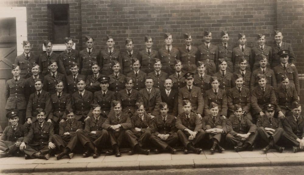 Unidentified Military RAF Training Base Real Photo Old Postcard