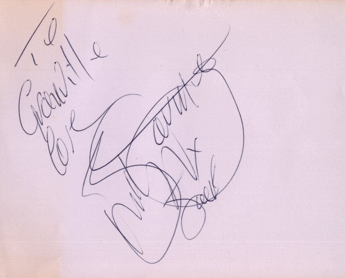 Unidentified Saville Hand Signed Old Autograph Page