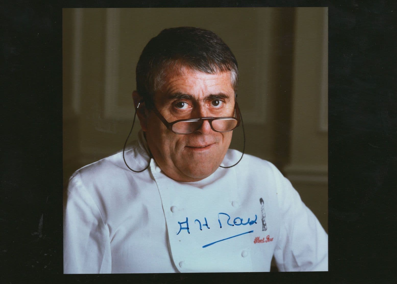 Unidentified TV Celebrity Chef Large Hand Signed Photo