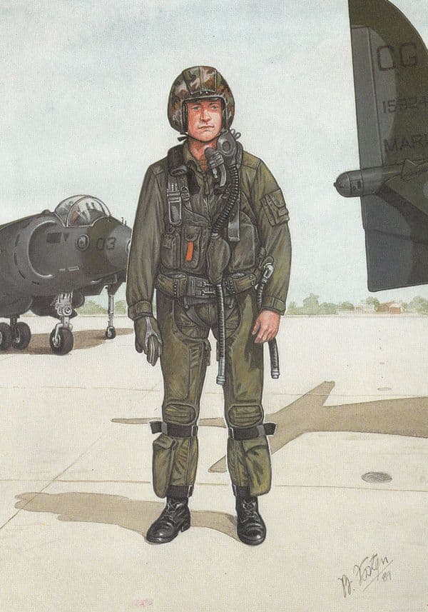 United States Harrier Pilot Marine Air Corps Postcard
