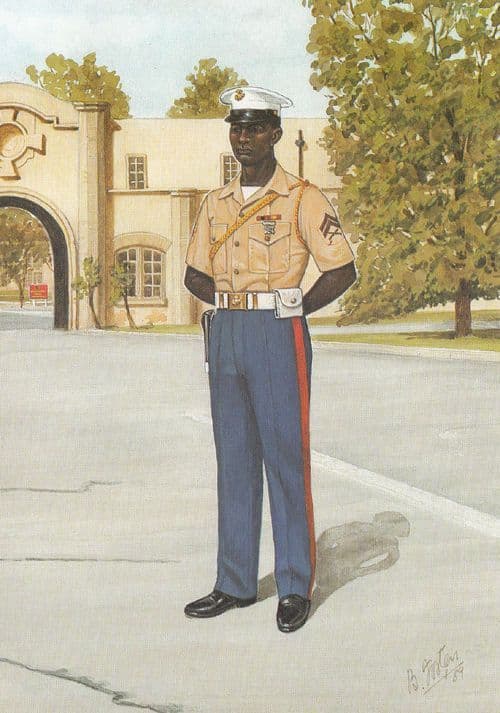 United States Marine Corps Corporal Uniform Postcard
