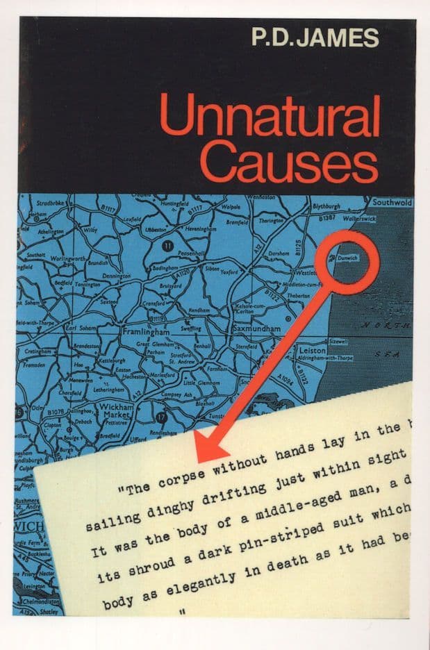 Unnatural Causes PD James 1967 Book Postcard