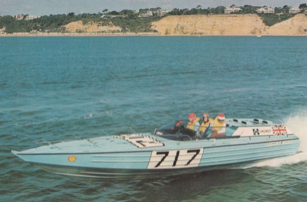 Unowot Don Shead Enfield Powerboat 1970s Champion Ship Postcard