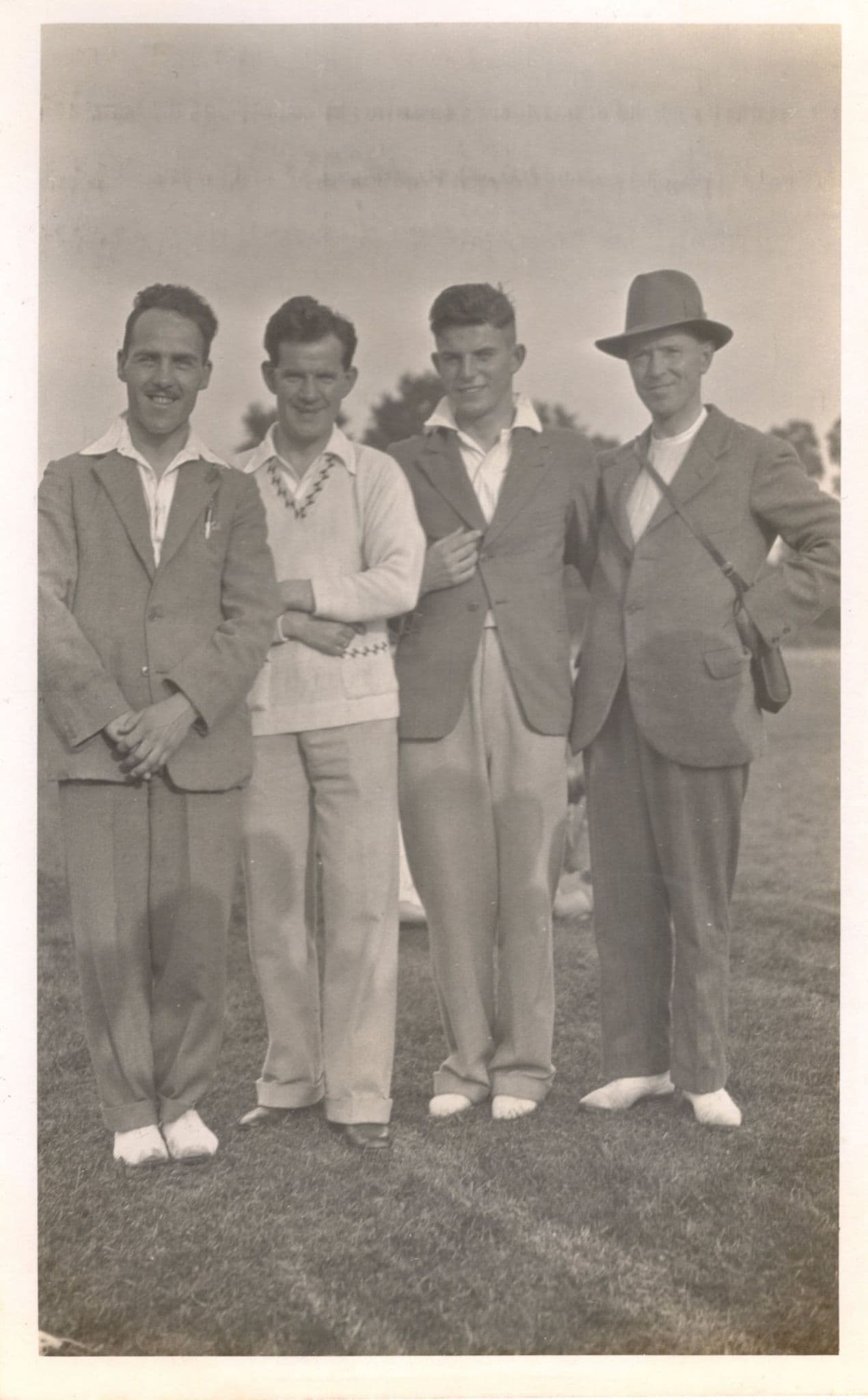 Unusual Group Of Men With Long Faces Real Photo Postcard