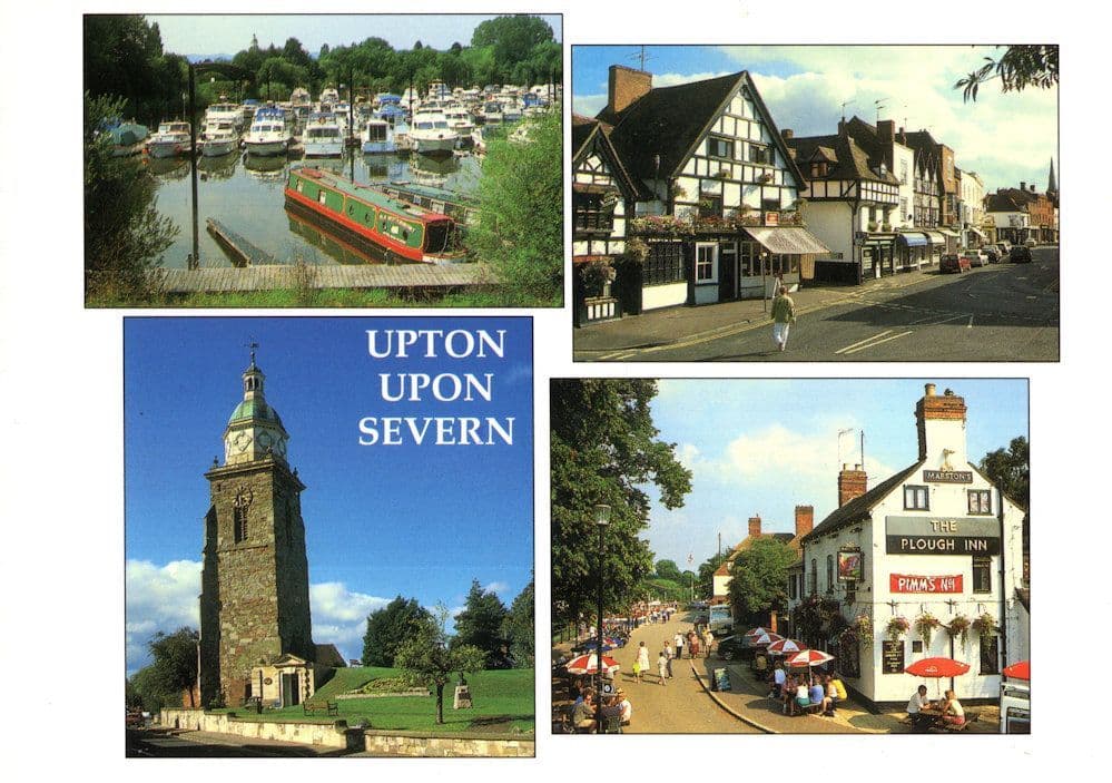 Upton Upon Severn The Plough Inn Pub Pimms Worcester Postcard