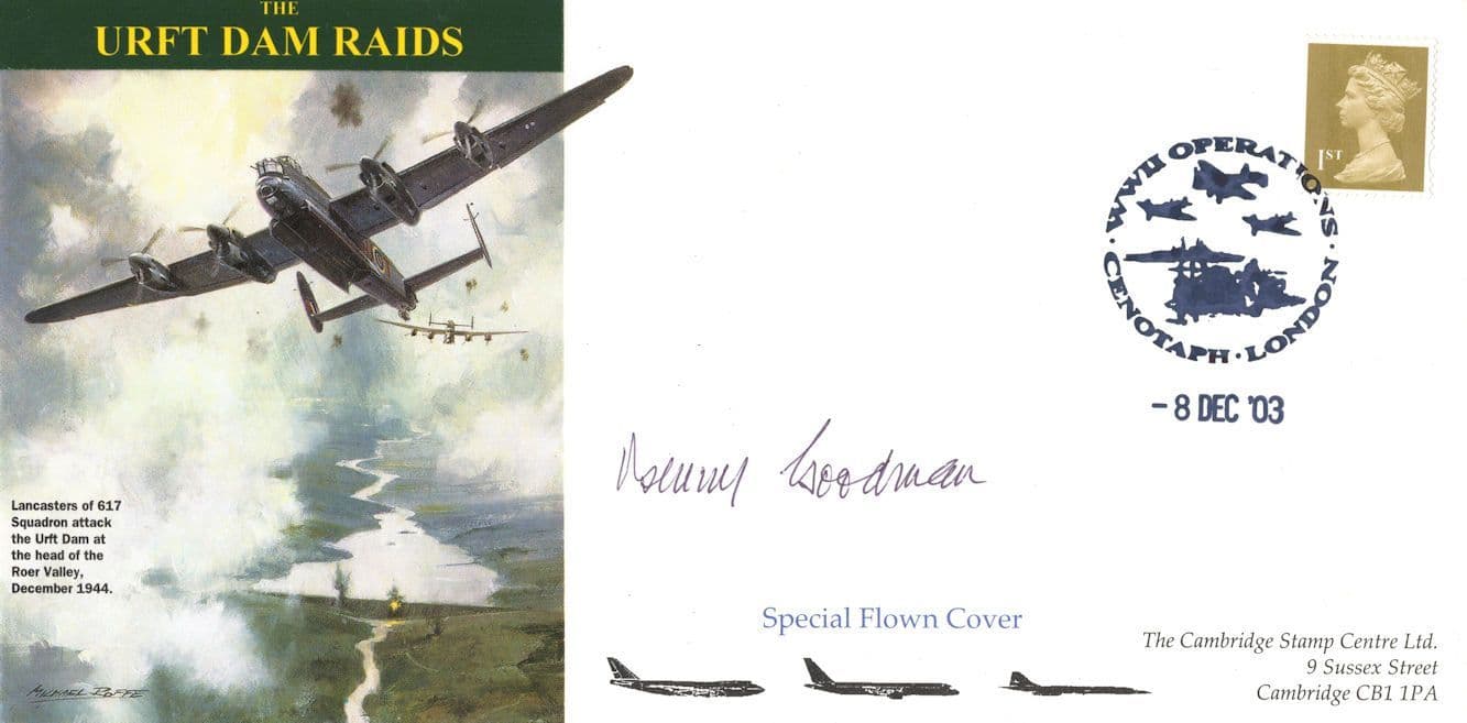 URFT WW2 Dam Raids LTD TO ONLY 5 Benny Goodman Hand Signed FDC