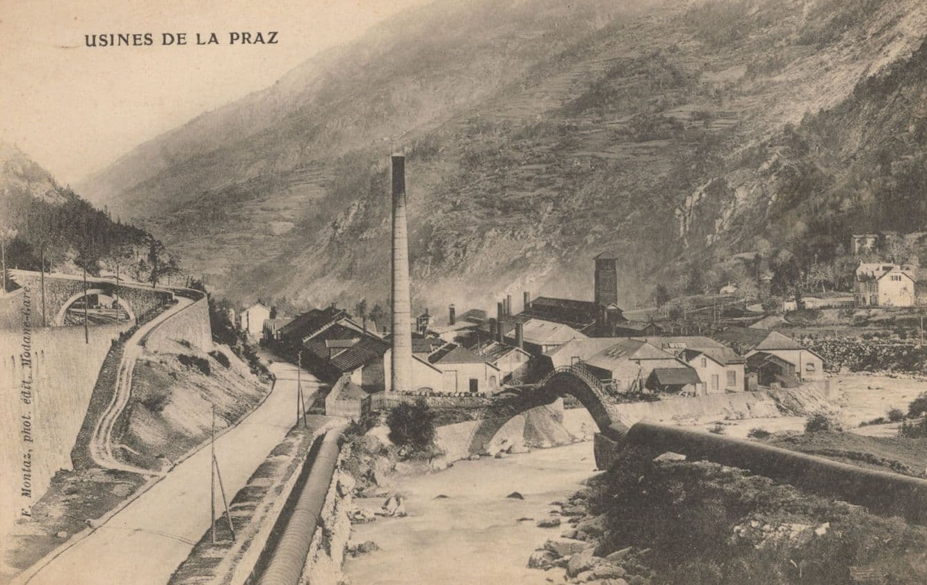 Usines De La Praz Savoie France Factories Industry Rare Old Postcard