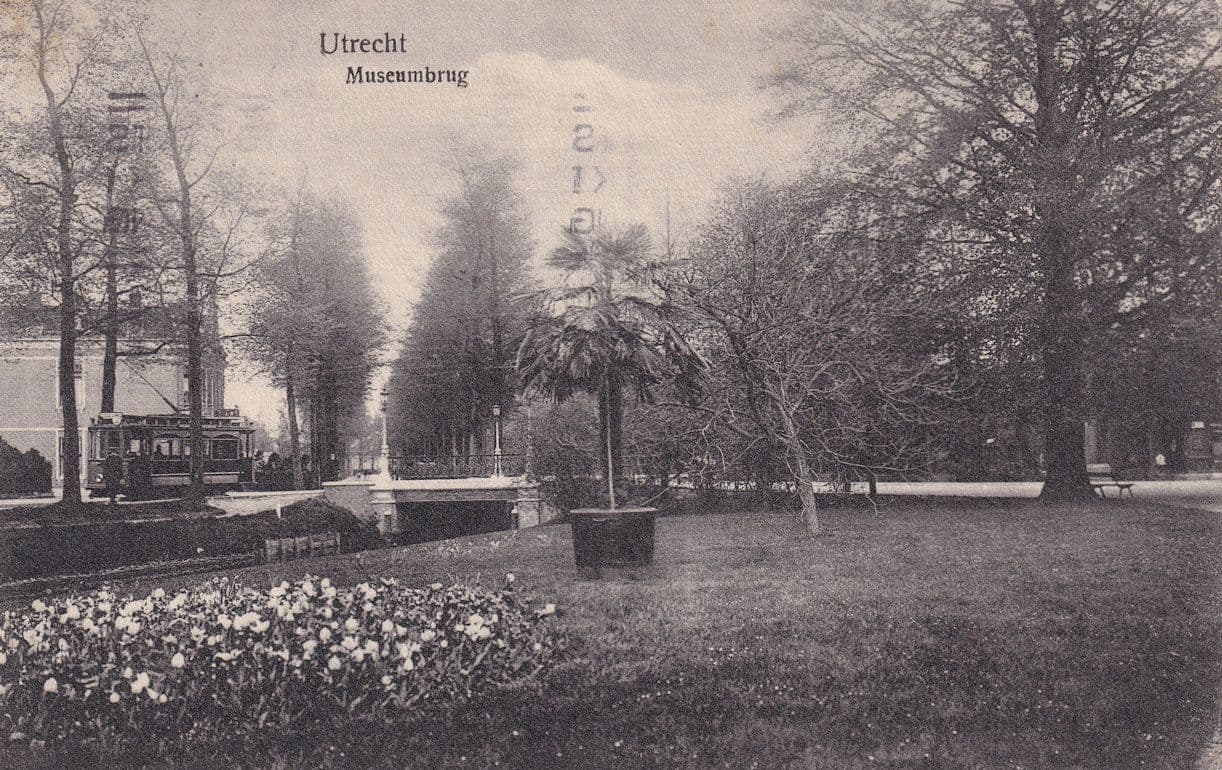 Utrecht Museumbrug Posted From Station in 1920 Antique Dutch Postcard